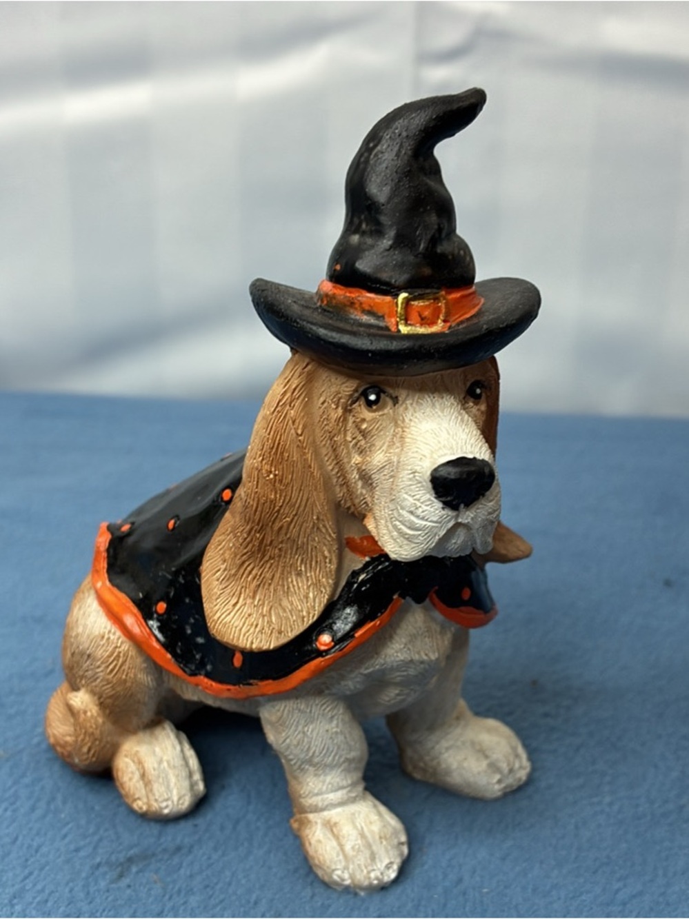Halloween Dog Figurine Costume Décor - Black & Orange